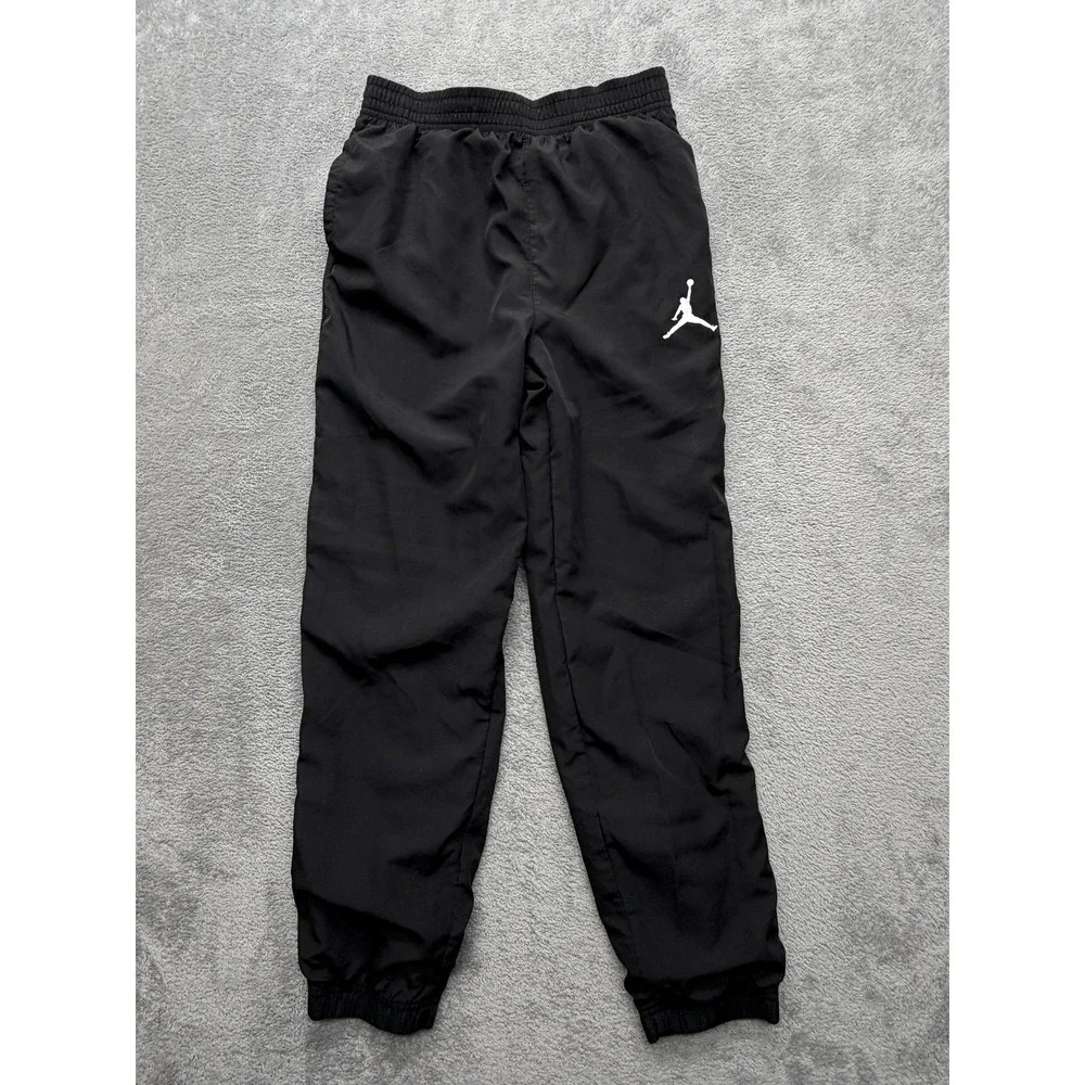 Jordan Pants Boys 10-12 Black Mesh Track Pants Jumpman Elastic Waist Pull‎ On